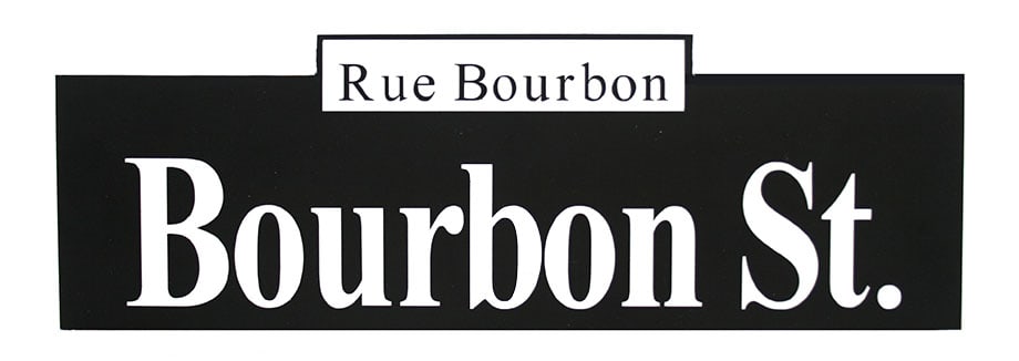 Bourbon Street Sign 