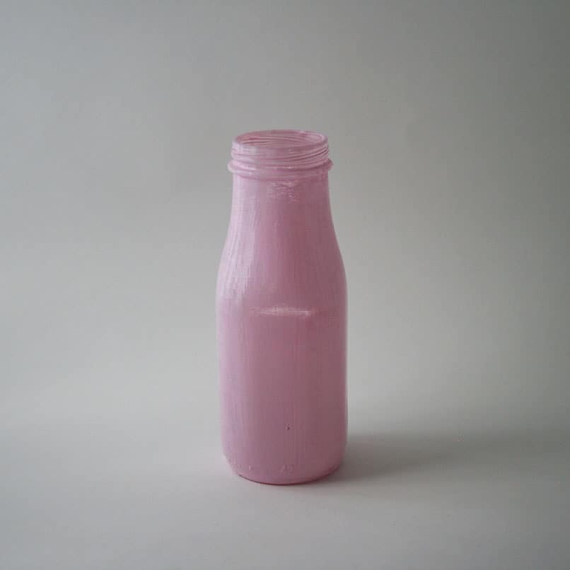 Pink painted vase