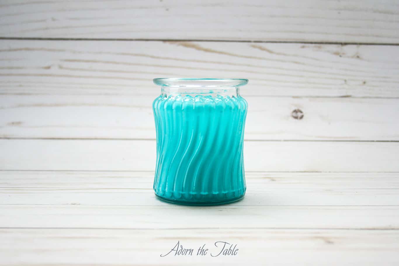 Teal Permanently Tinted Glass Vase