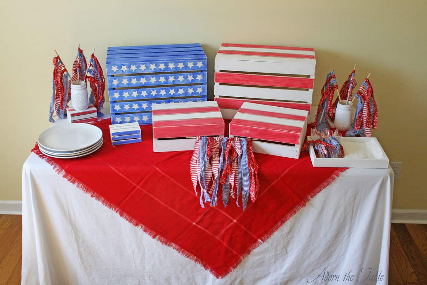 Memorial day buffet table-front view