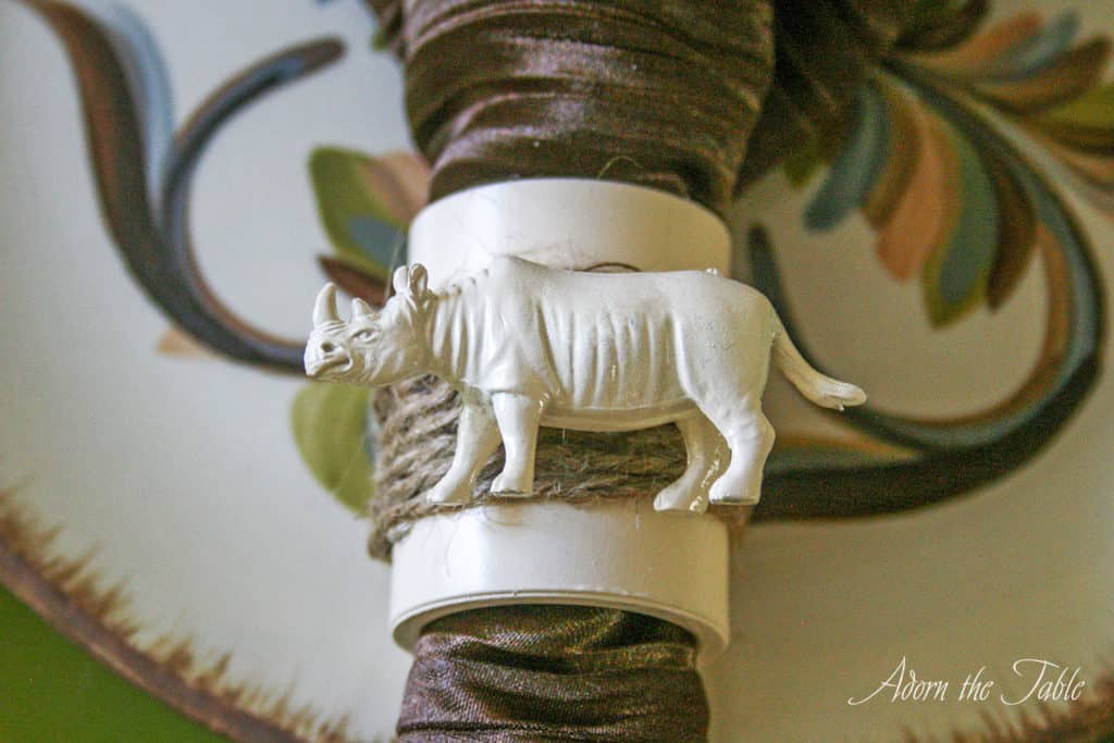 Rhinoceros napkin ring