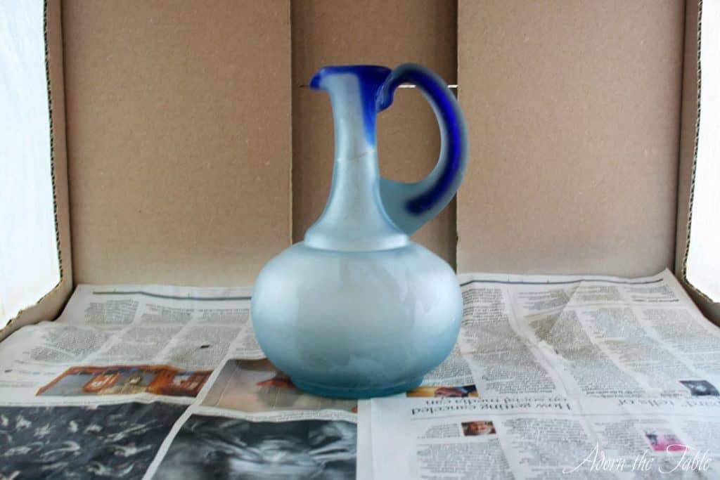 Thrift store vase prepped for painting