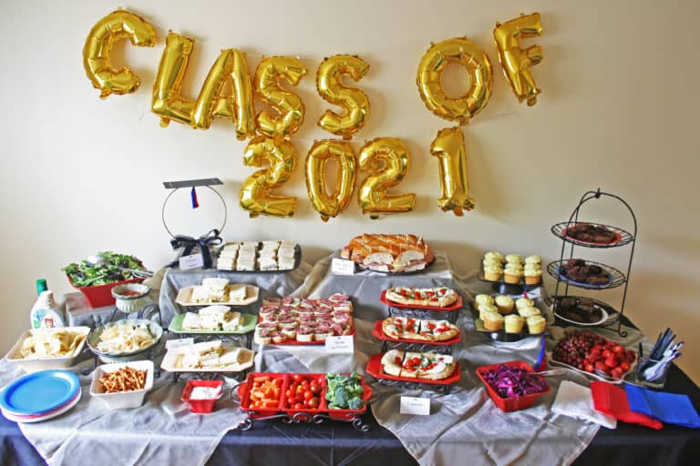 Graduation Party Buffet Table ~ Easy Setup