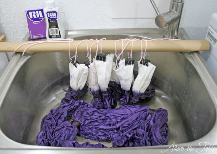 How to TieDye a Tablecloth & Napkins StepbyStep Instructions