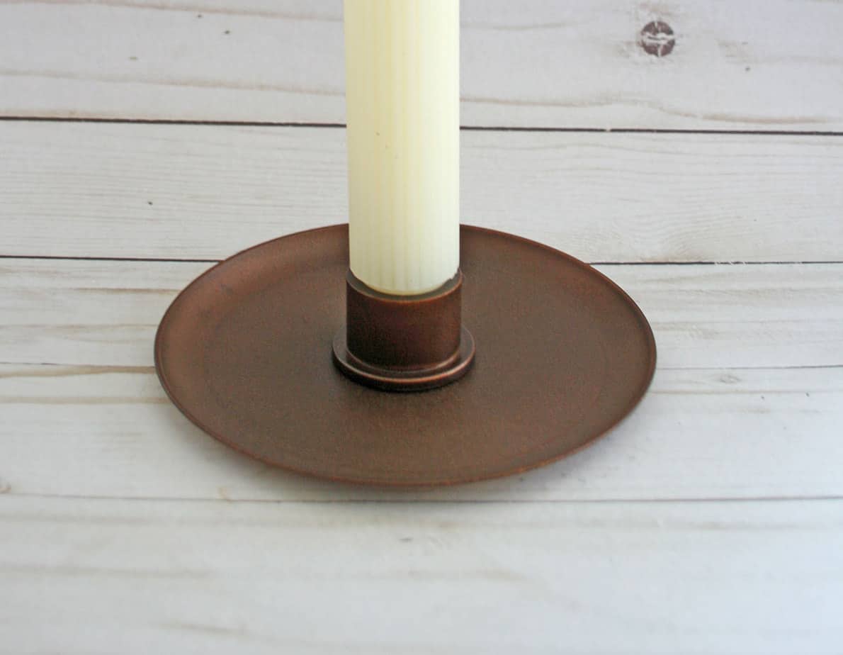 Bronze looking tall candle holder