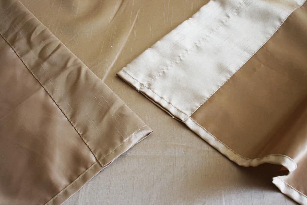 Champagne colored curtain for table cloth