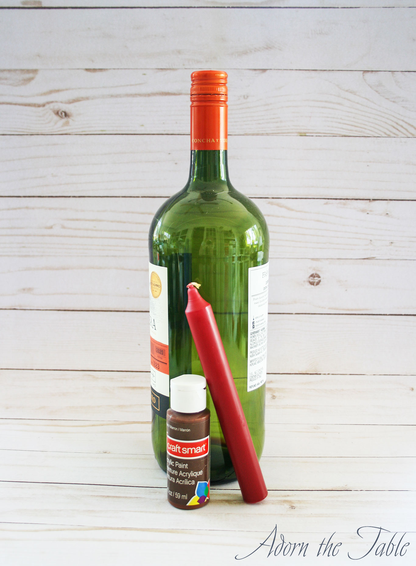 Dripped Wax Wine Bottles for Halloween Easy DIY Adorn the Table