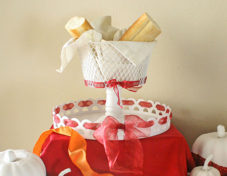 Simple 2-Tiered Tray DIY from Dollar Tree Items