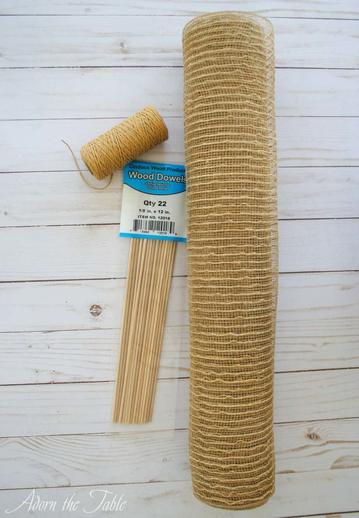 Supplies for DIY Witch's Broomstick