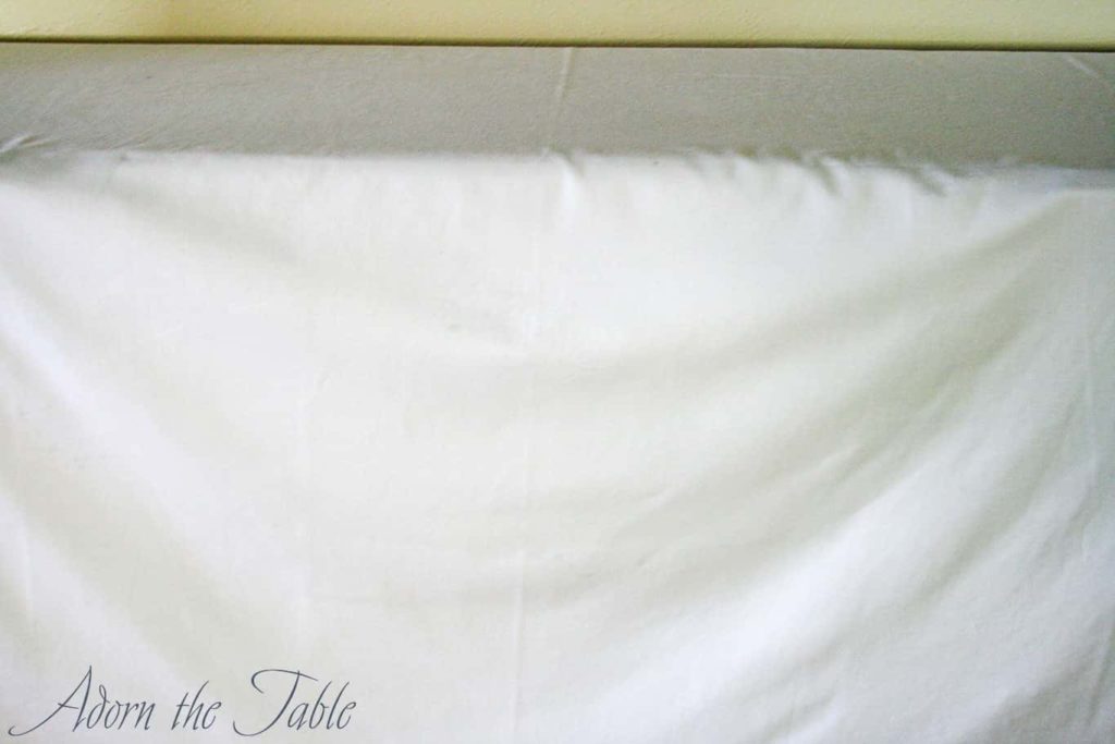 White tablecloth after using Niagara.