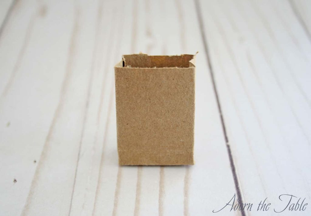 Completed Trick or Treat Paper Bag DIY. Standing up