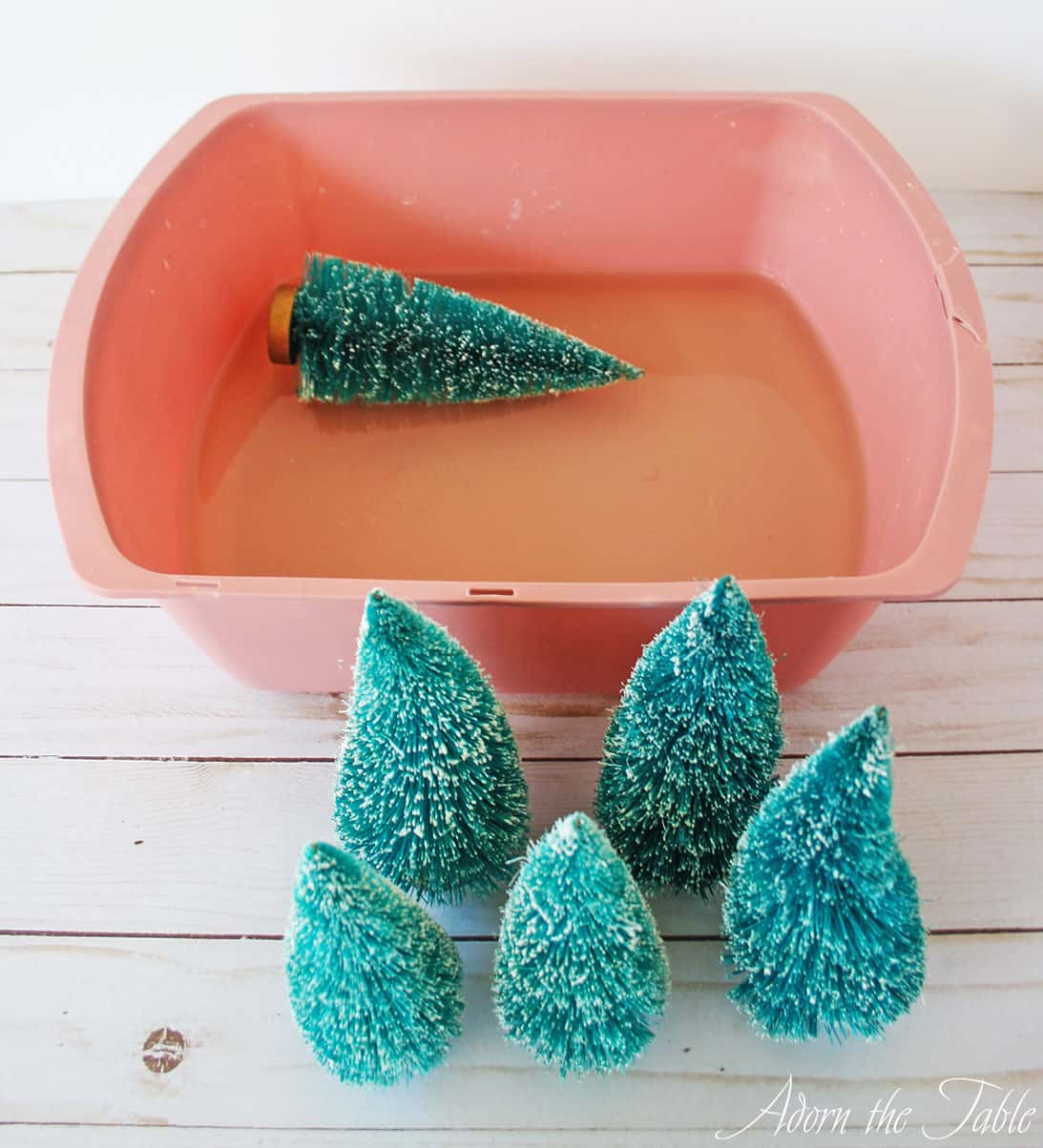 How to Change the Color of Bottle Brush Trees Adorn the Table