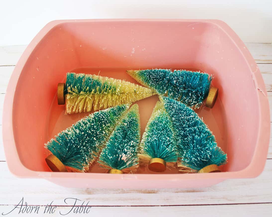 How to Change the Color of Bottle Brush Trees Adorn the Table