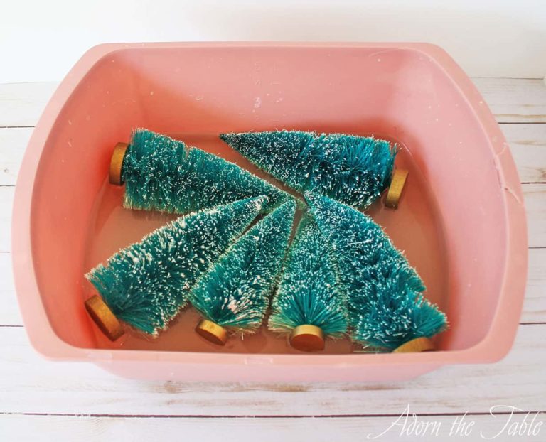 How to Change the Color of Bottle Brush Trees Adorn the Table