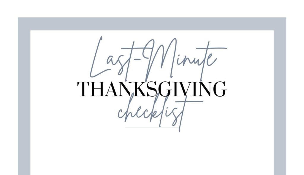 Header of last-minute thanksgiving checklist doc