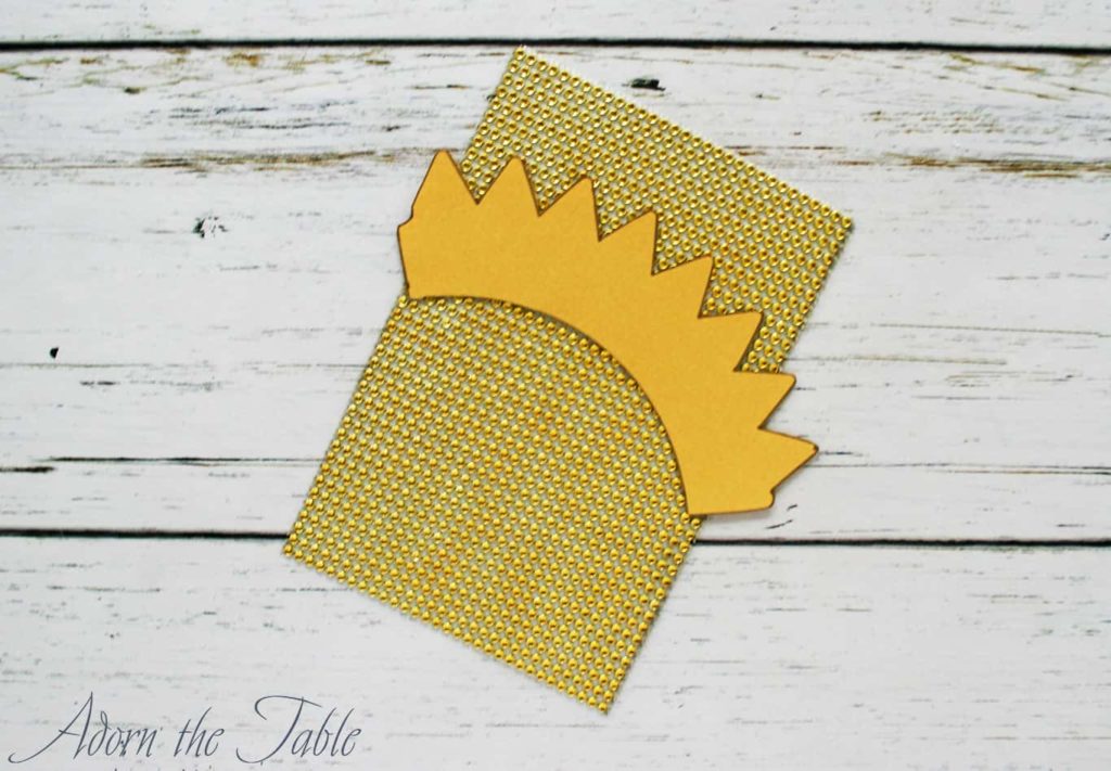 Cut out crown and sequin sheet