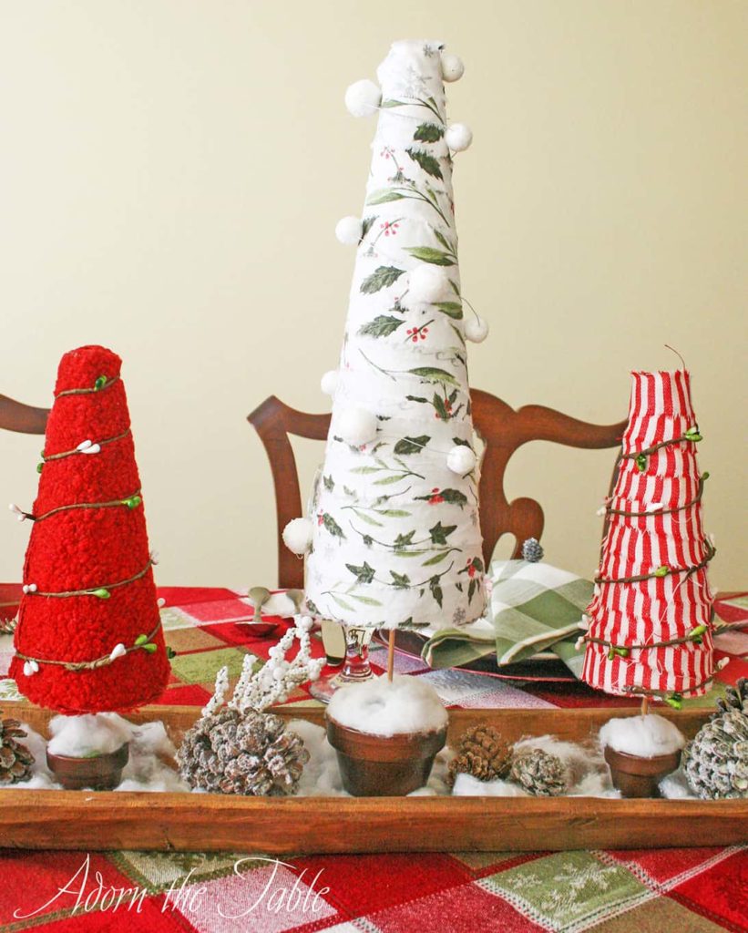 Easy Styrofoam Christmas Tree DIY - Adorn the Table