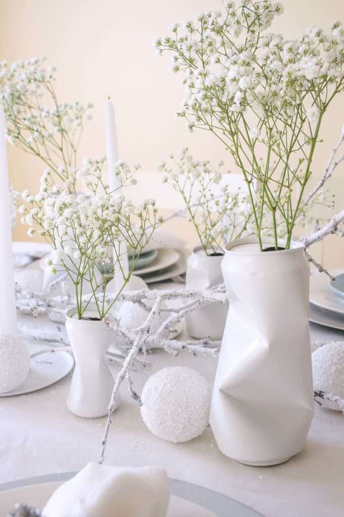Soda can diy vases with flowers