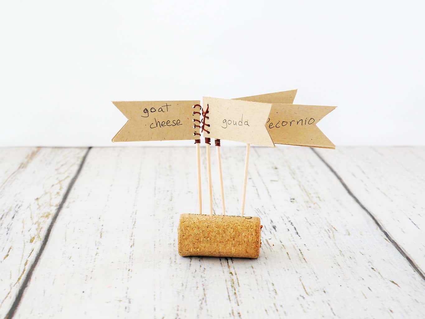 Easy DIY Cheese Markers Adorn the Table