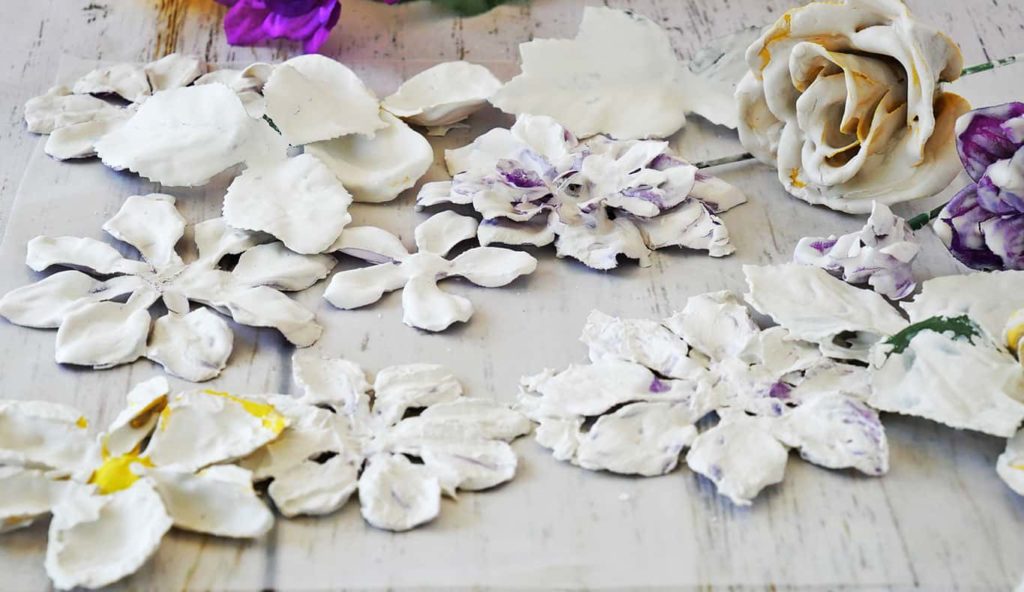 Plaster of Paris silk flowers fail