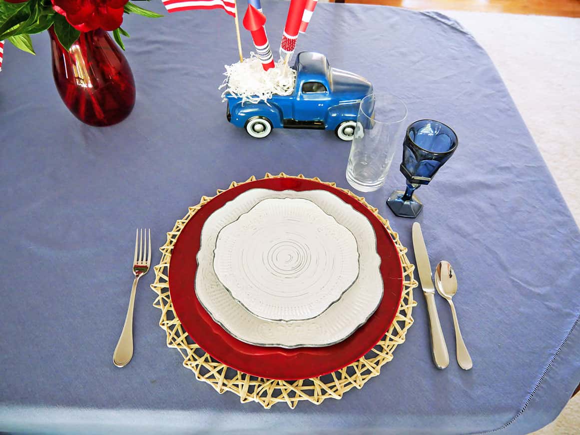 Glasses added to place setting
