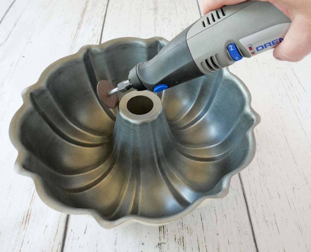 Dremel with grinding wheel tool