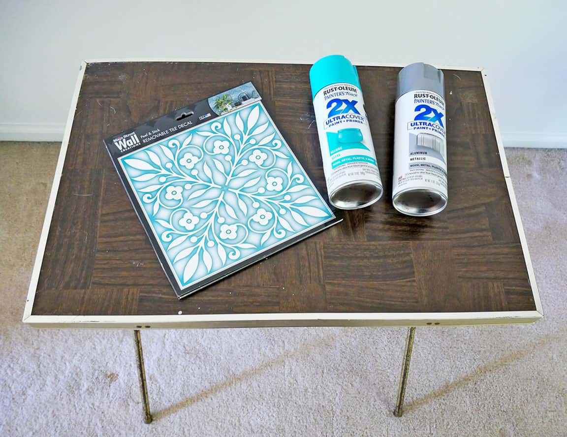 Simple TV Tray Table Upcycle DIY Adorn the Table