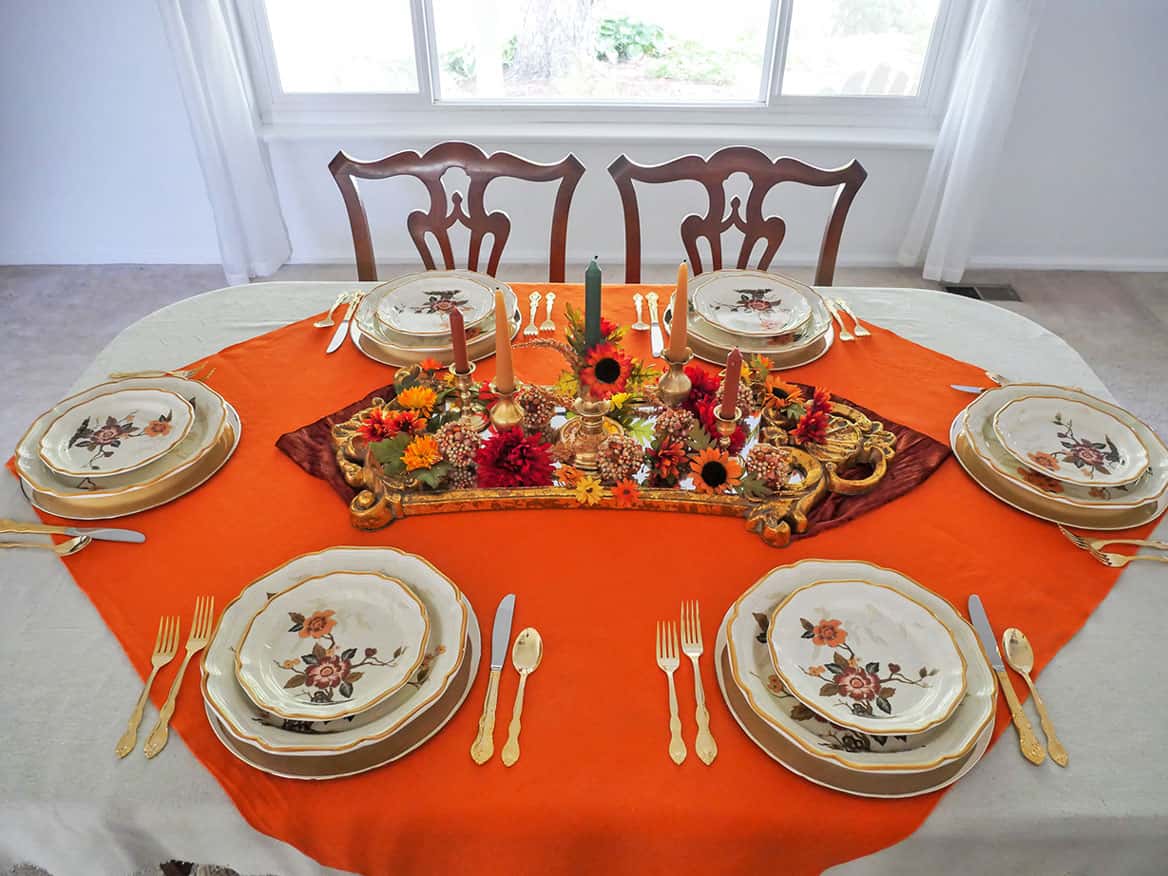 Flatware added to place setting