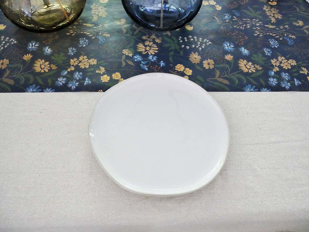 Dinner plate on cozy Fall table