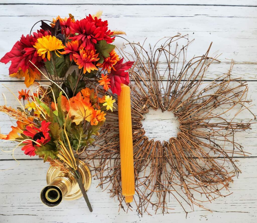 Fall wreath centerpiece diy supplies