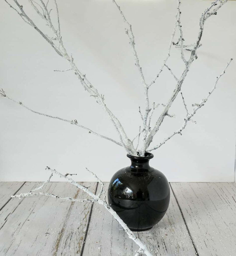 Branches placed in vase