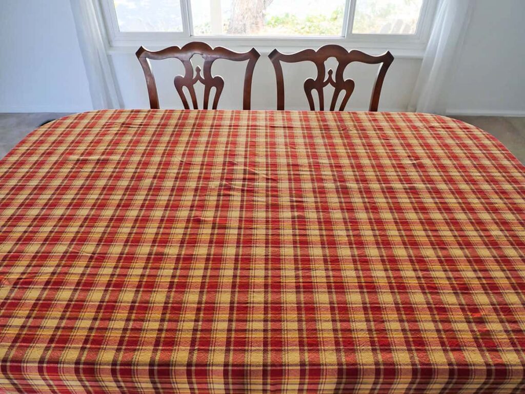 Rustic Thanksgiving tablescape tablecloth