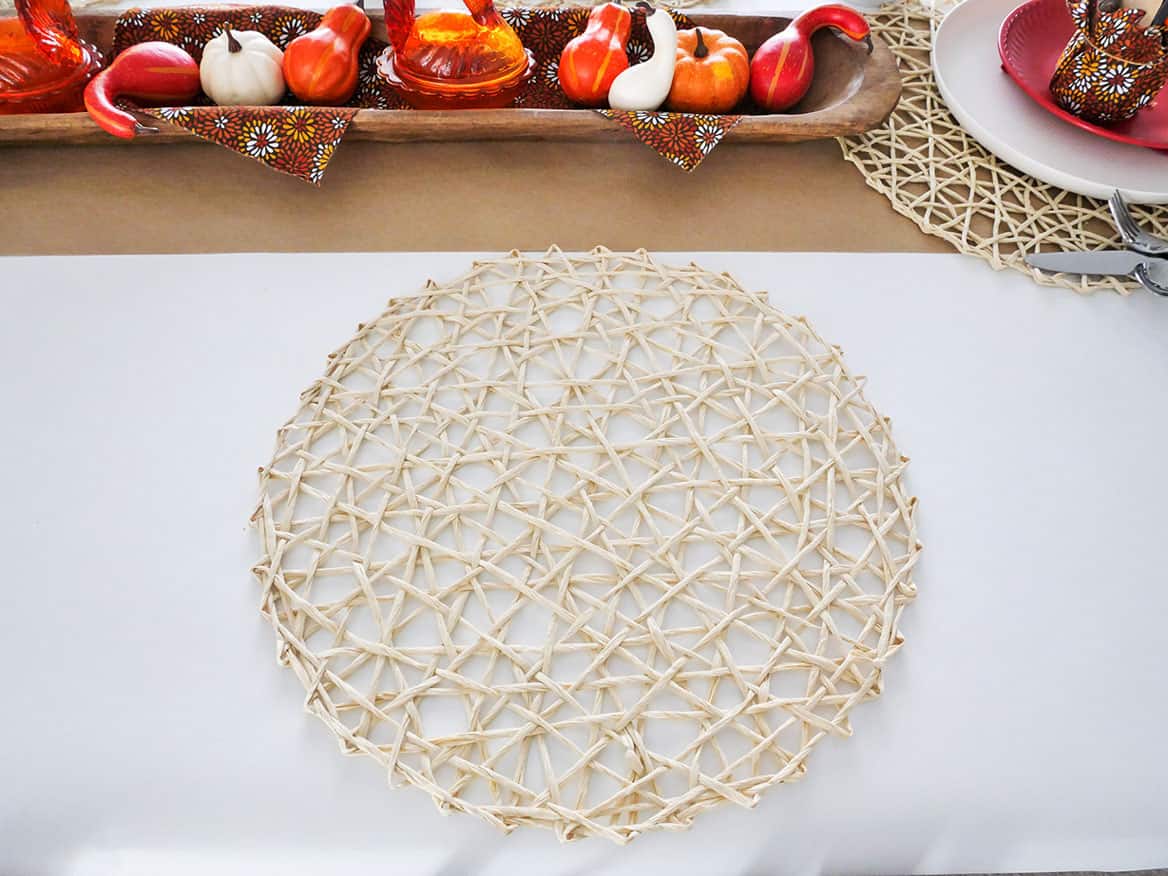 Placemat for kids Thanksgiving Day table