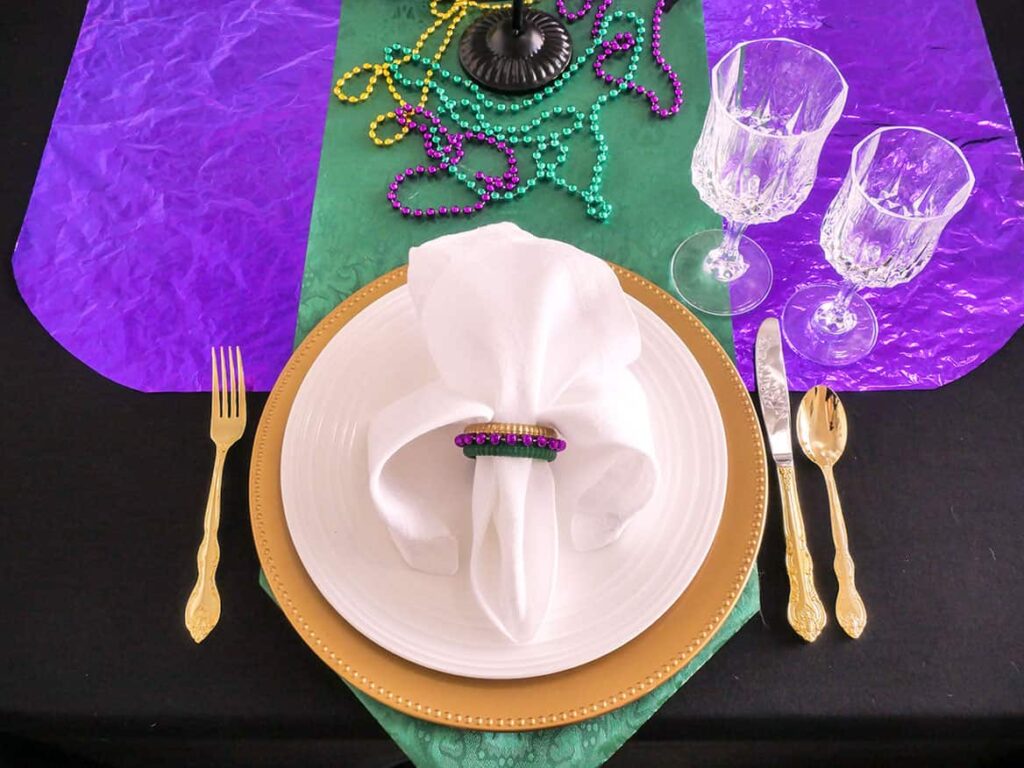 Napkin added to place setting