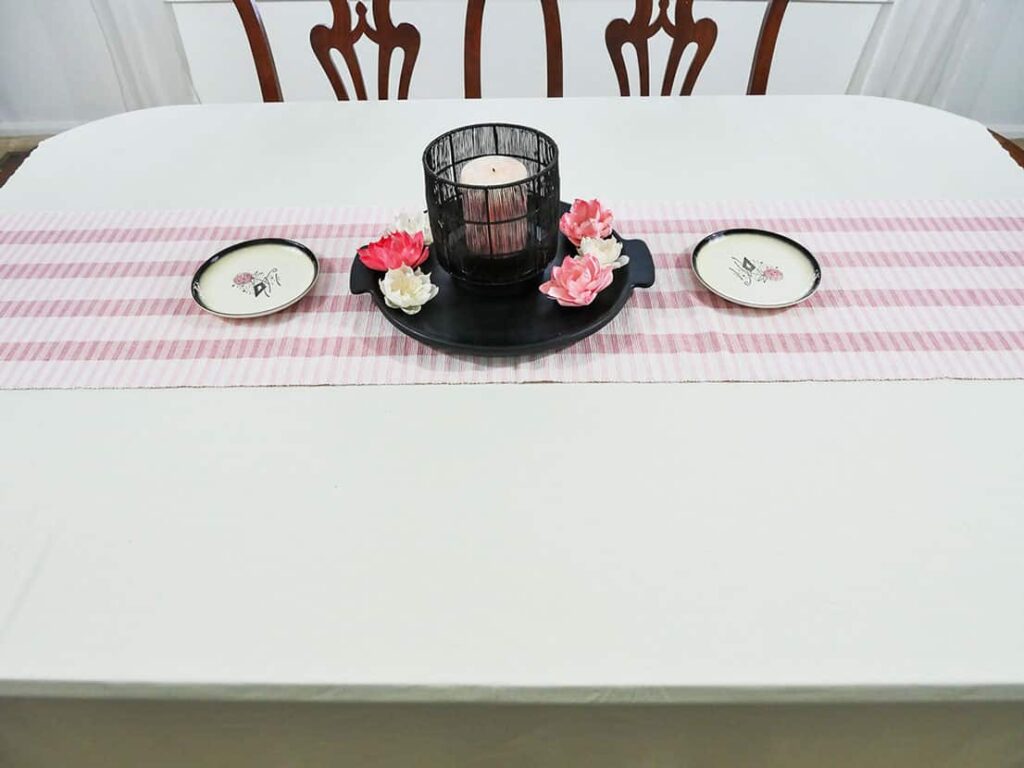 Small plates added to Galentine's Day centerpiece