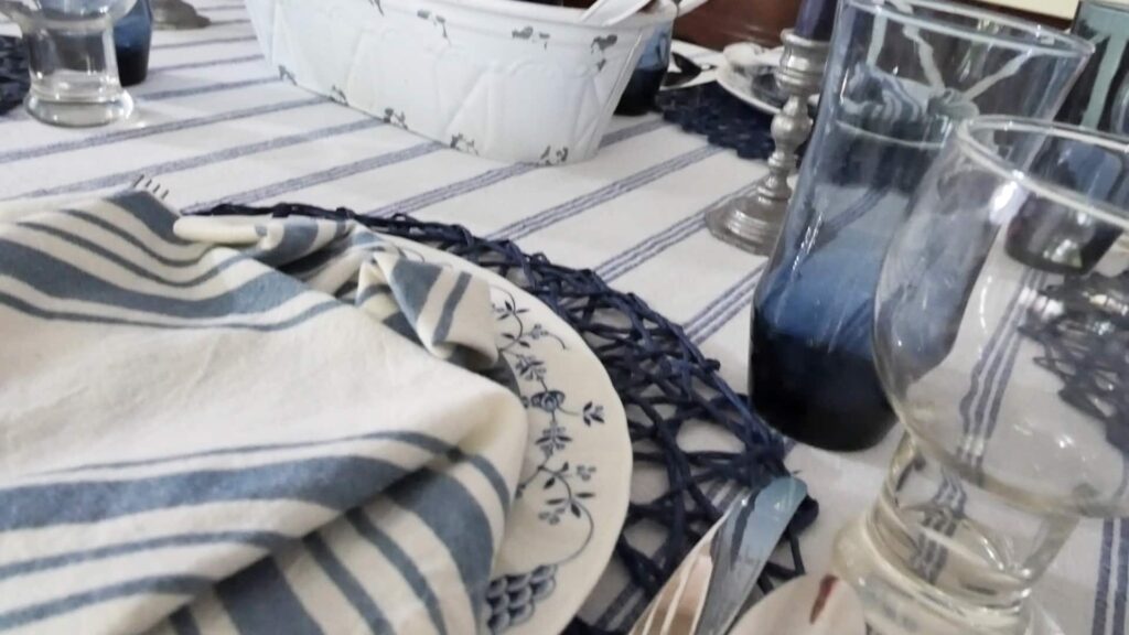 Angled view of Father's Day tablescape