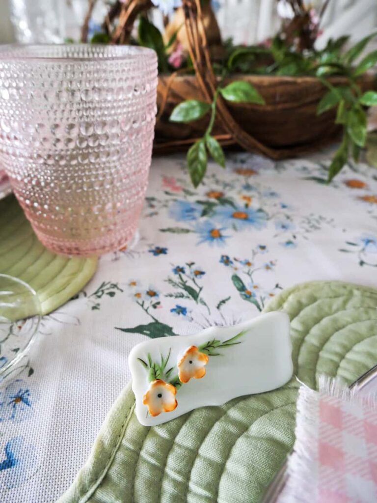 Dry erase place marker with tiny yellow flowers.