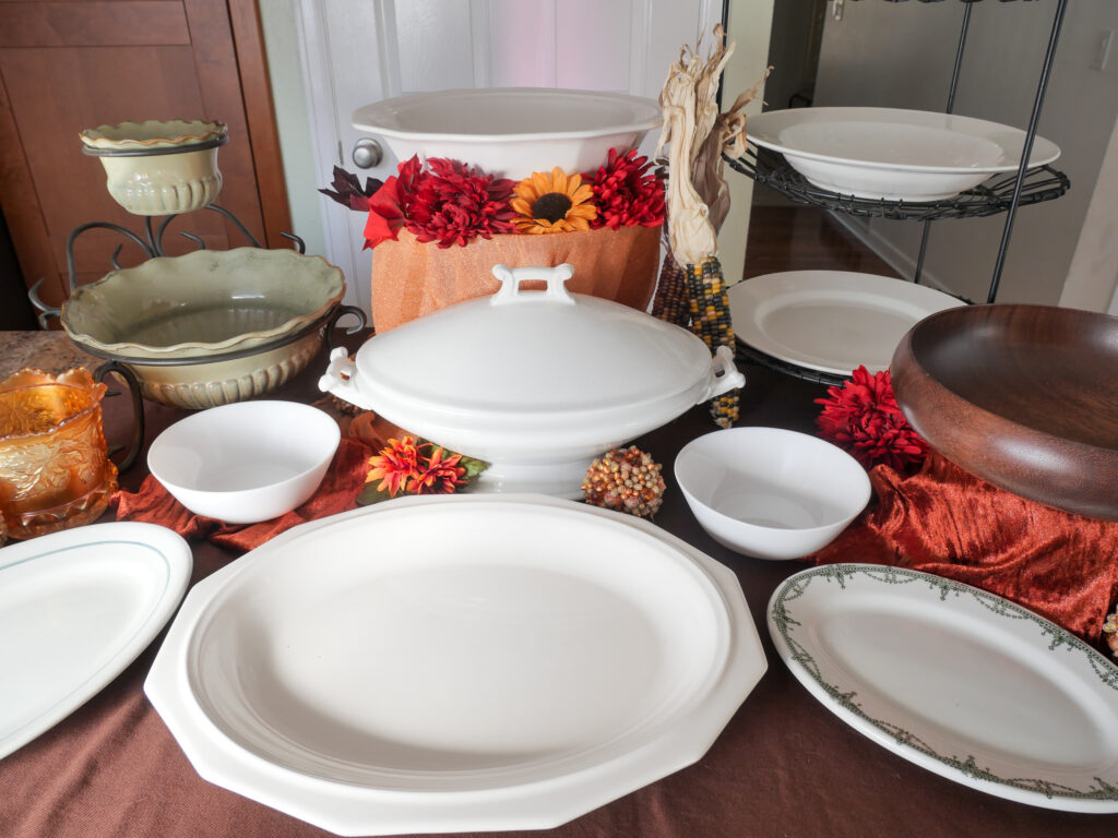 Small space buffet table